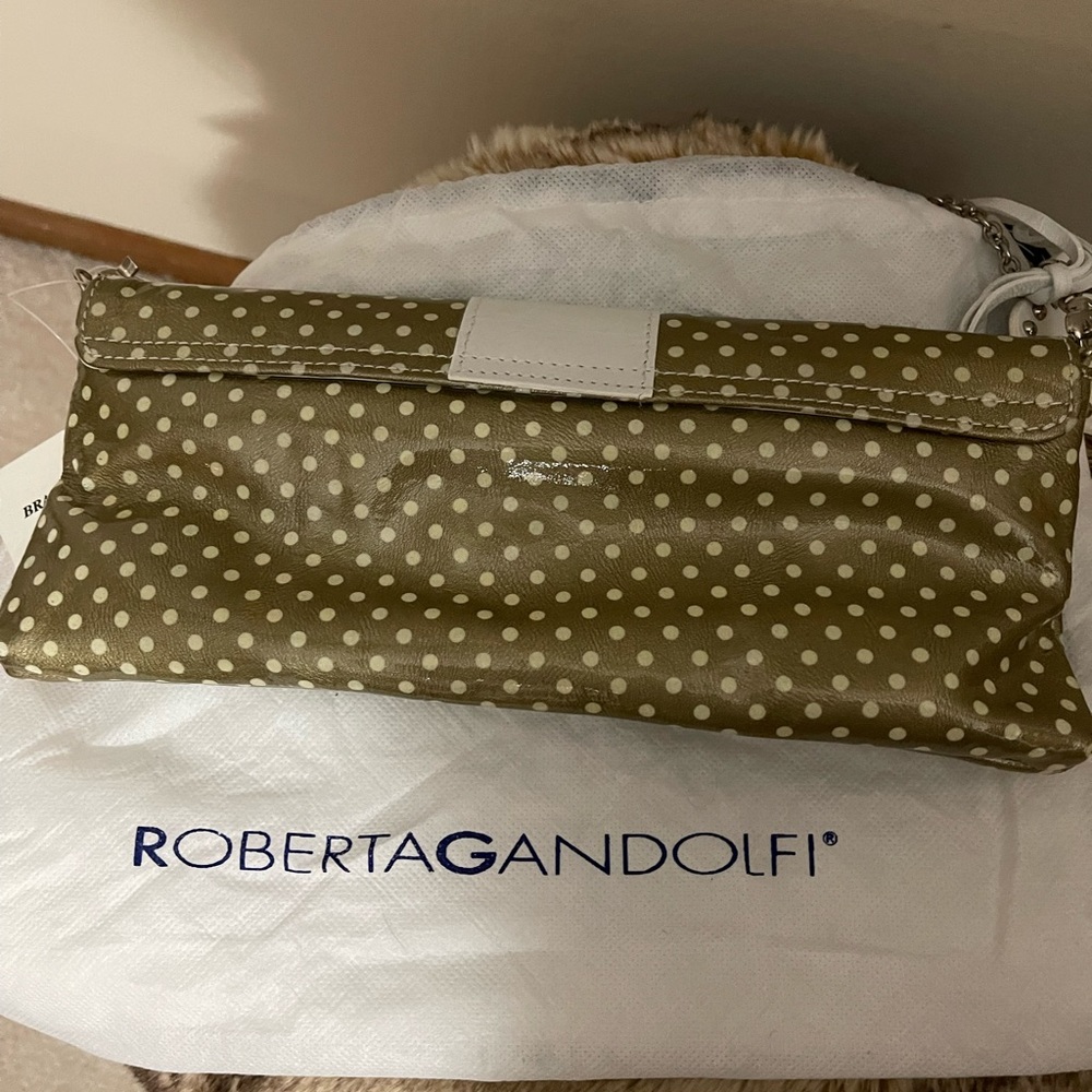 ❤️SOLD❤️NWT Roberta Gandolfi poka dot clutch - Picture 4 of 13